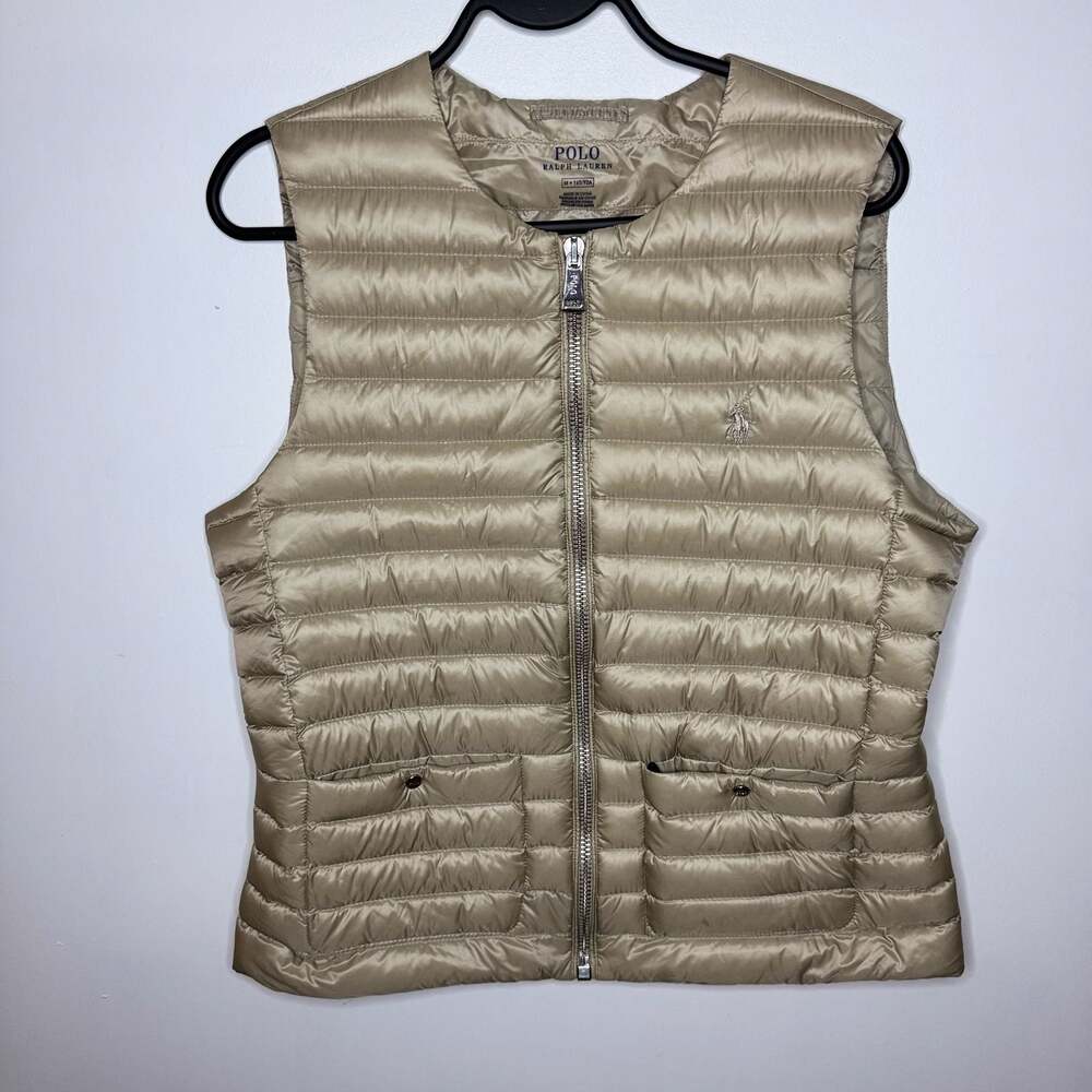Polo Ralph Lauren Women's Beige Puffer Vest Size Medium